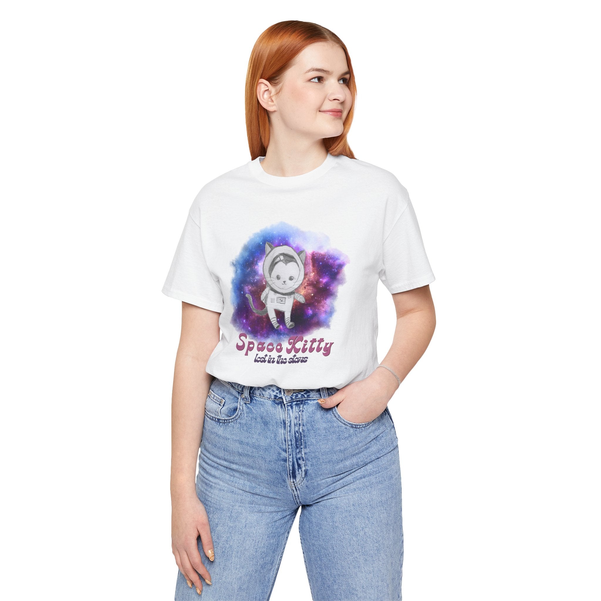 Space Kitty Unisex Jersey Short Sleeve Tee