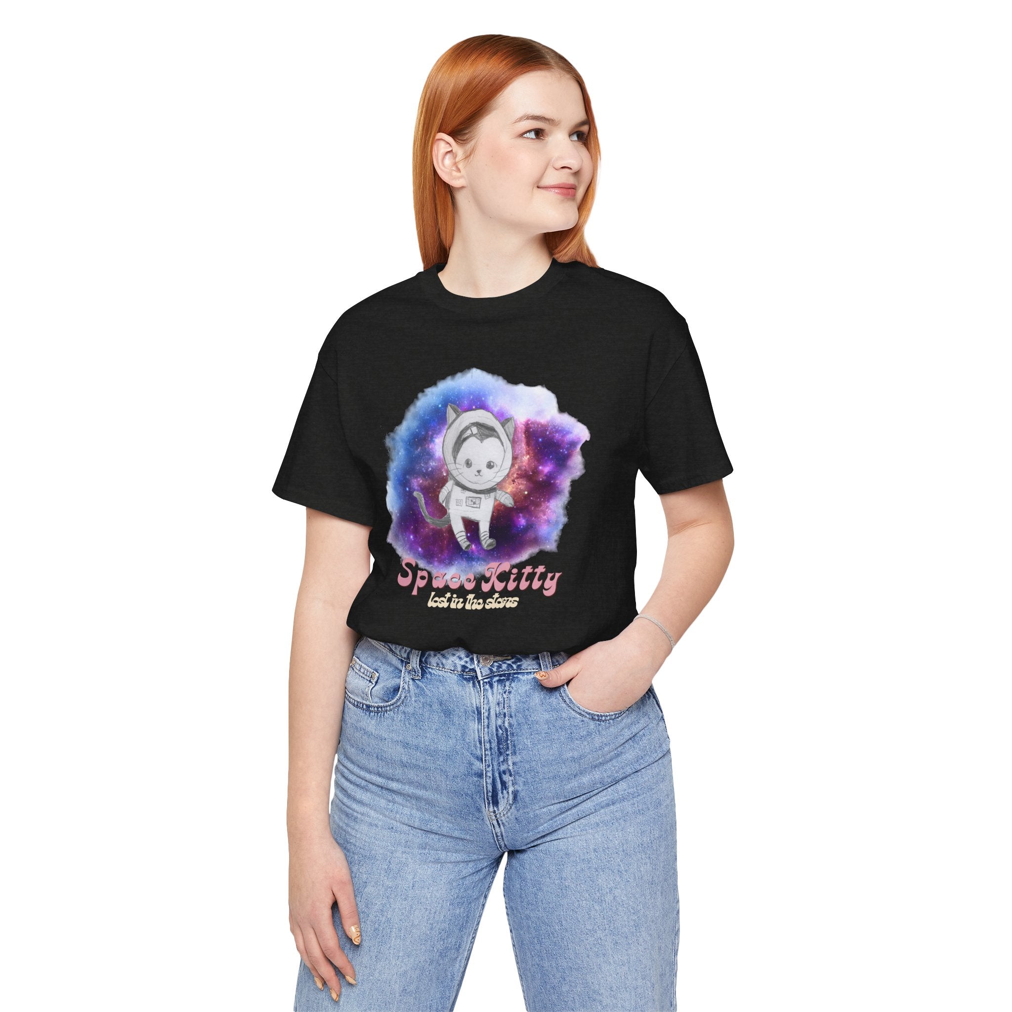 Space Kitty Unisex Jersey Short Sleeve Tee