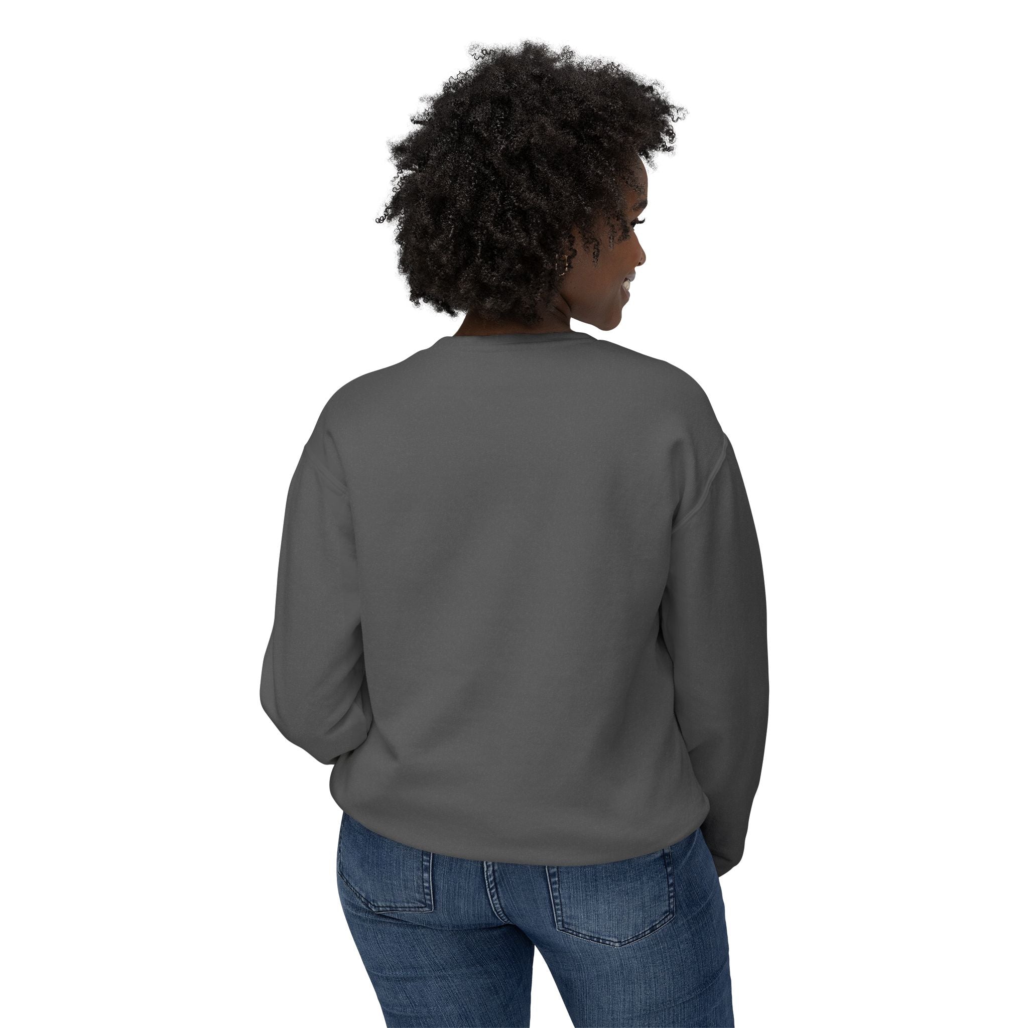 Space Kitty Unisex Lightweight Crewneck Sweatshirt