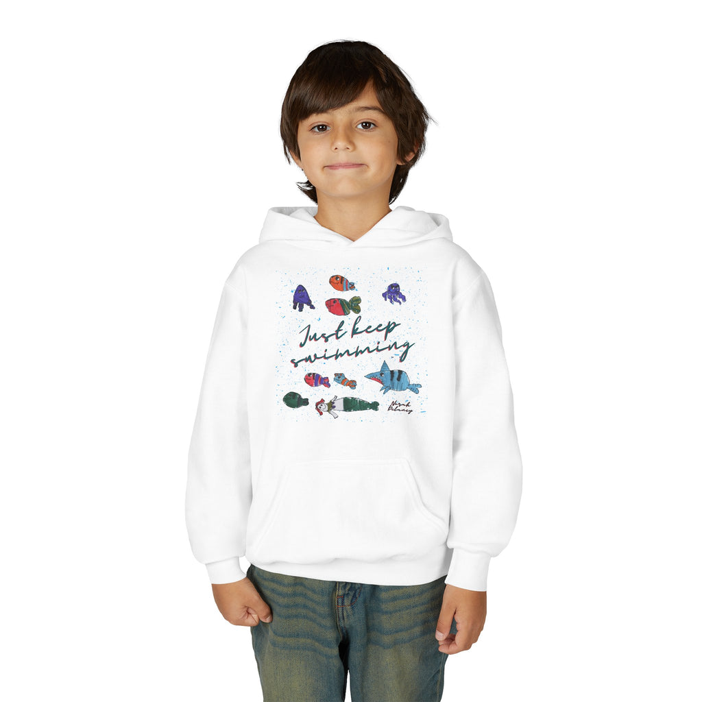 Just Keep Swimming Youth Heavy Blend Hooded Sweatshirt