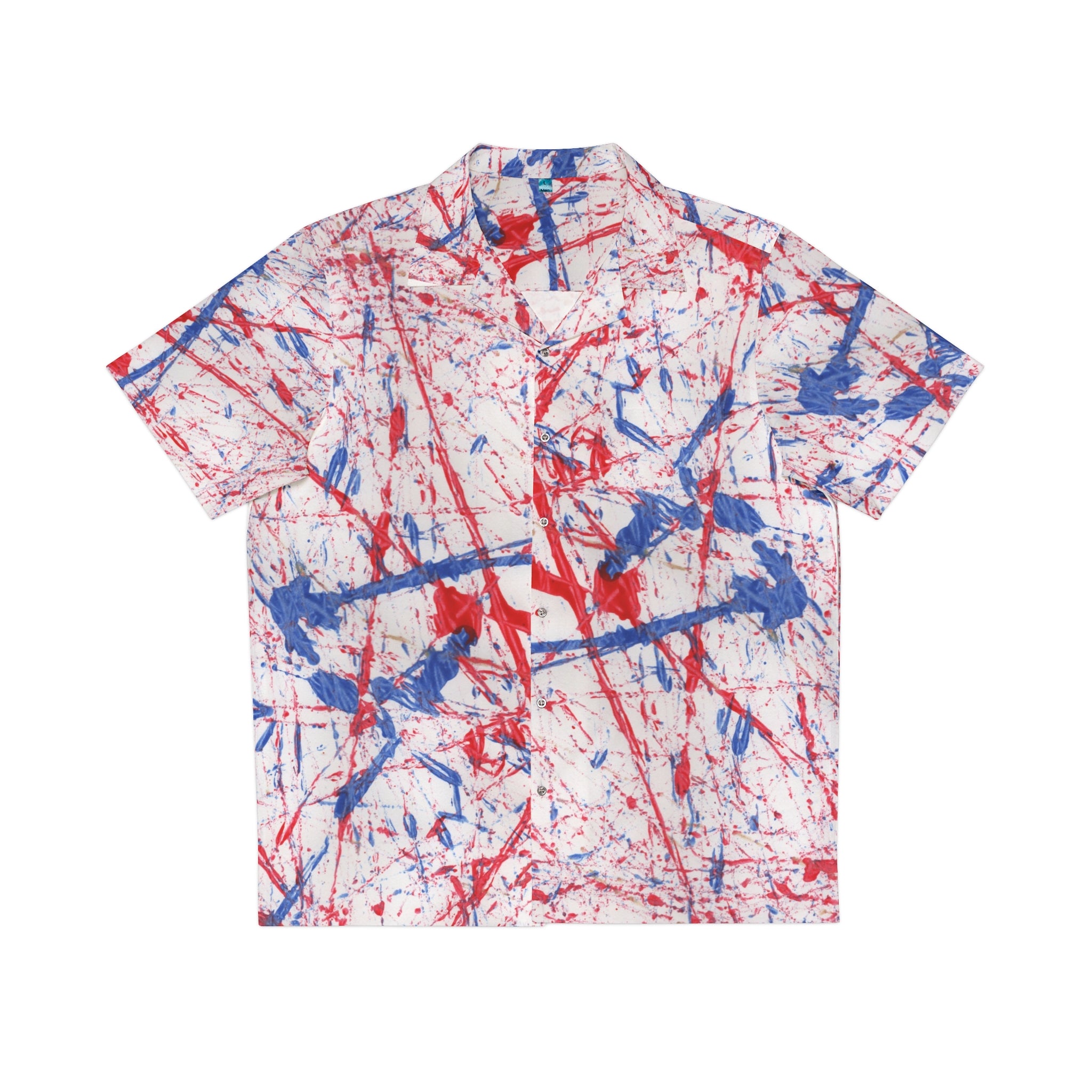 Artistic Paint Splatter Men's Hawaiian Shirt