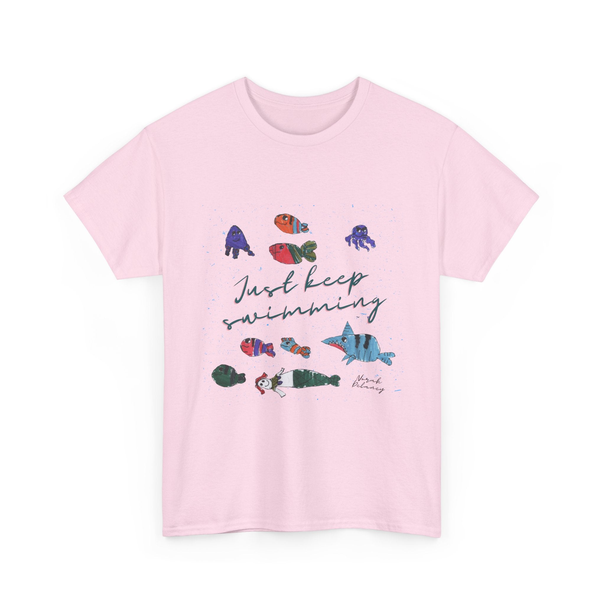 Just Keep Swimming Unisex Heavy Cotton Tee