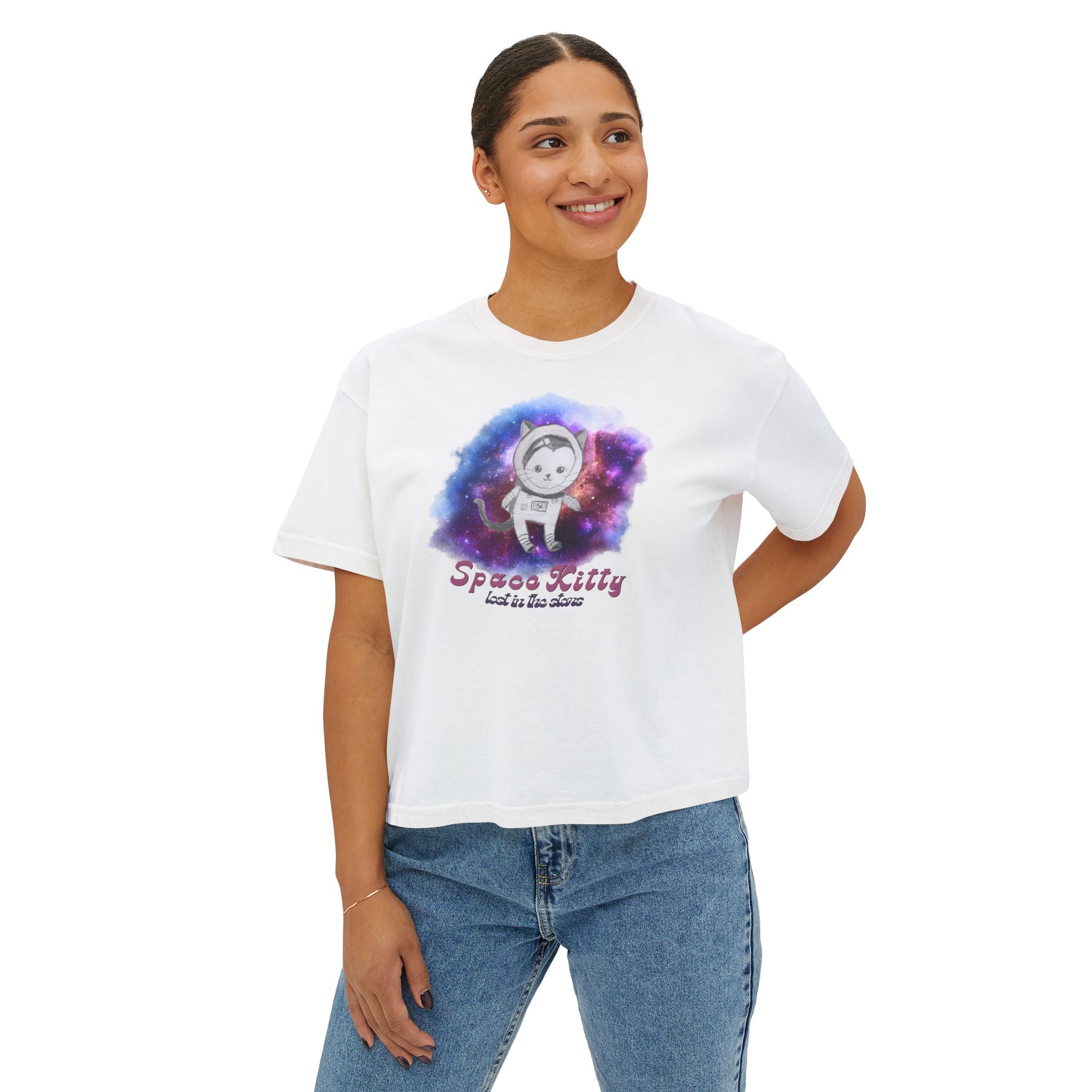 Space Kitty Women's Boxy Tee