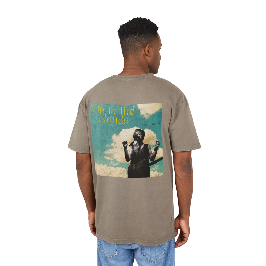 Lost in the Clouds Men's Acid Washed Heavy Oversize Tee