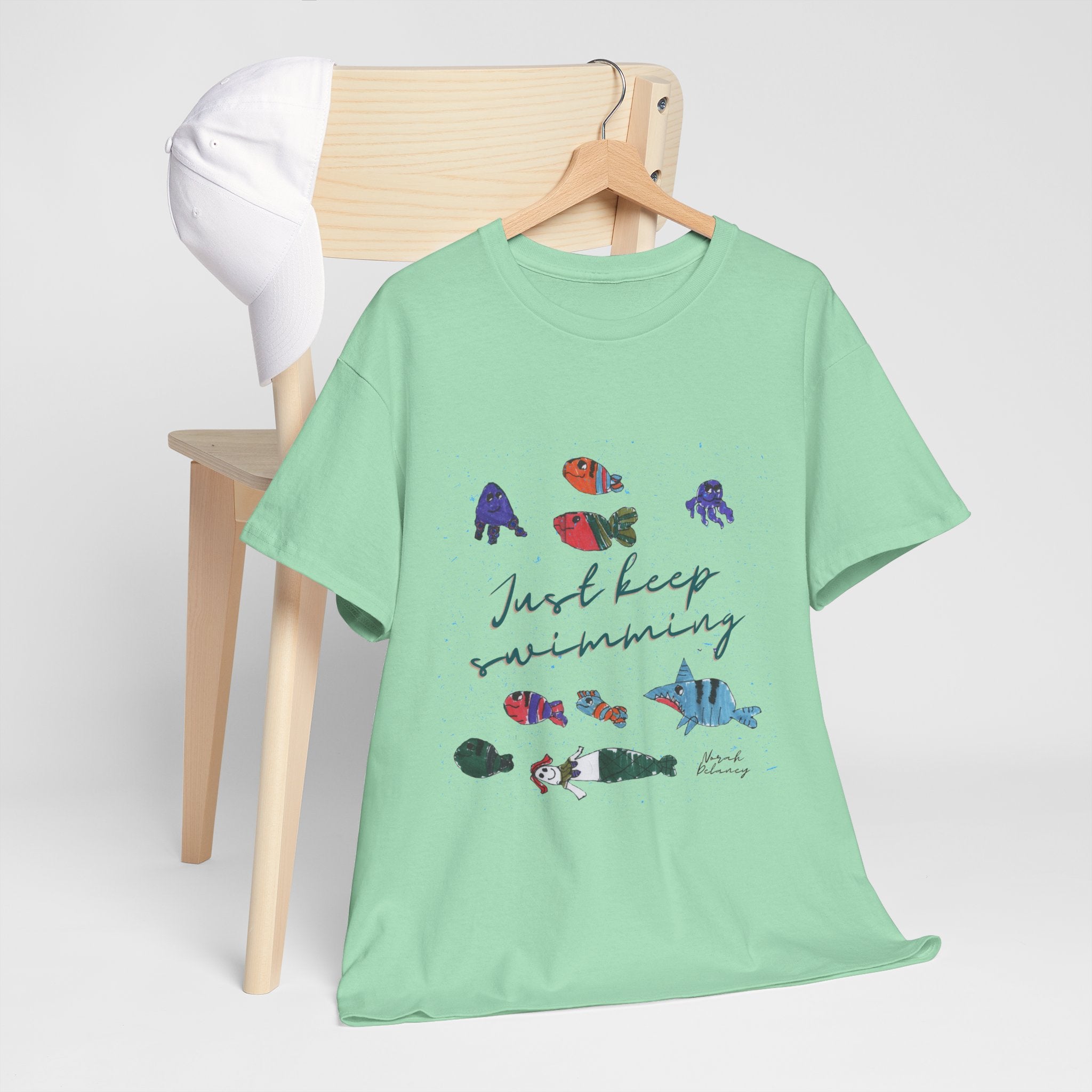 Just Keep Swimming Unisex Heavy Cotton Tee