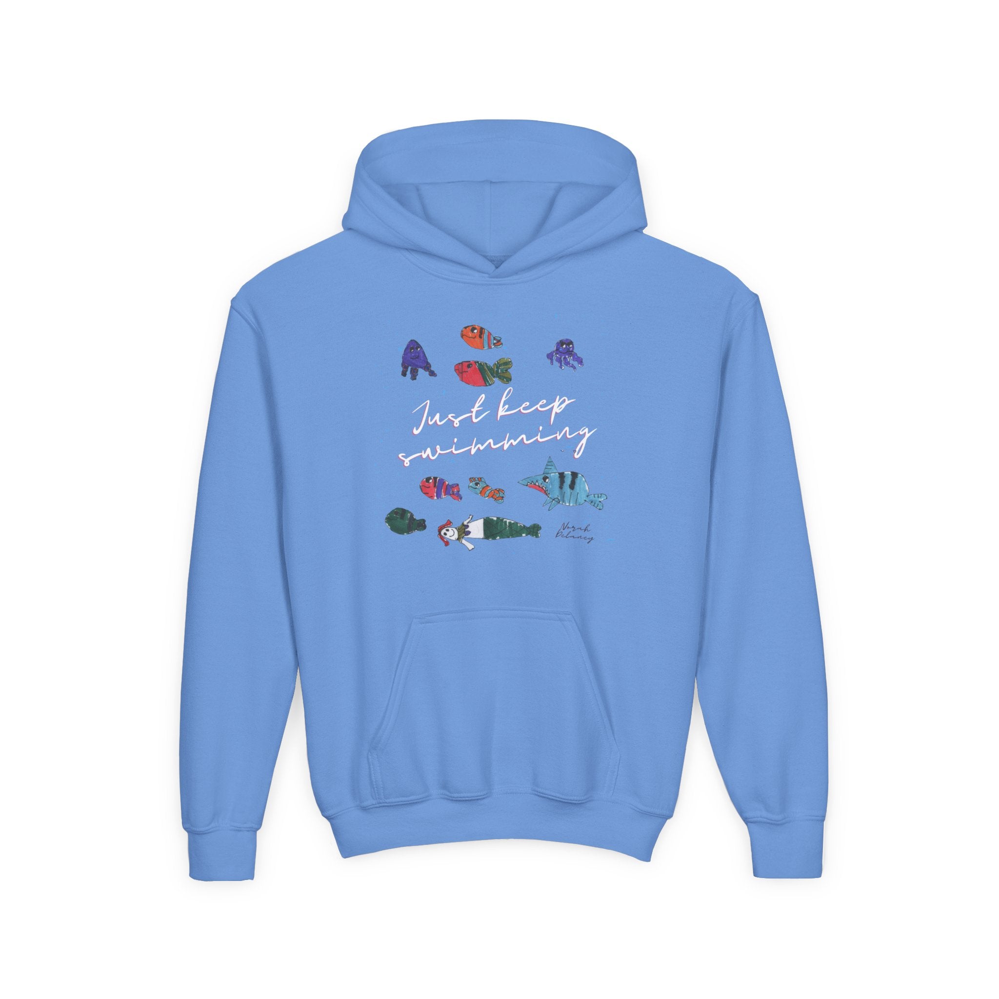 Just Keep Swimming Youth Heavy Blend Hooded Sweatshirt