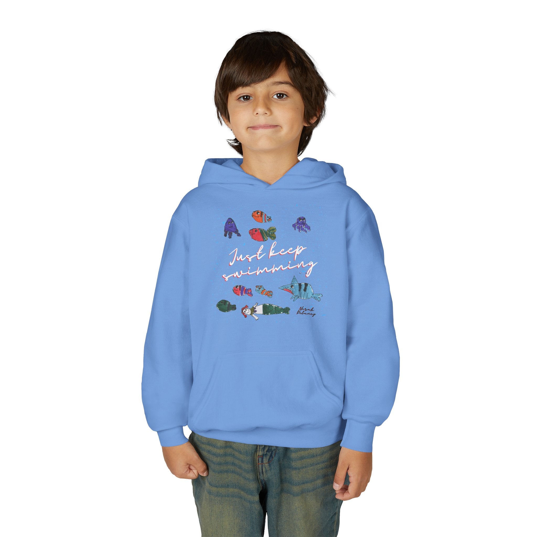 Just Keep Swimming Youth Heavy Blend Hooded Sweatshirt