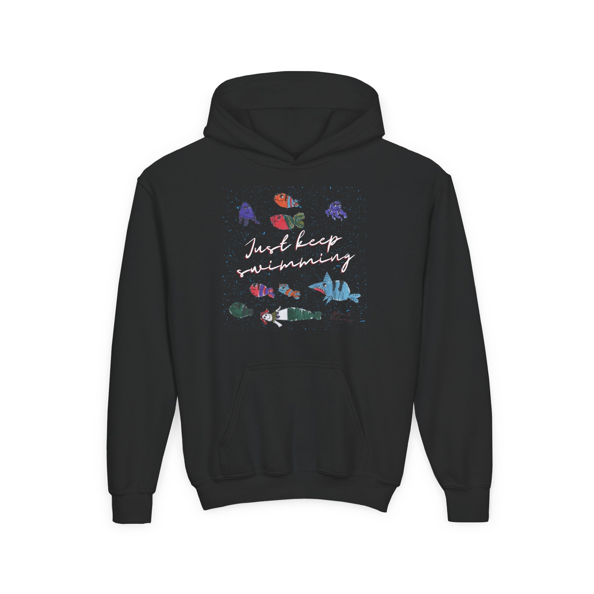 Just Keep Swimming Youth Heavy Blend Hooded Sweatshirt