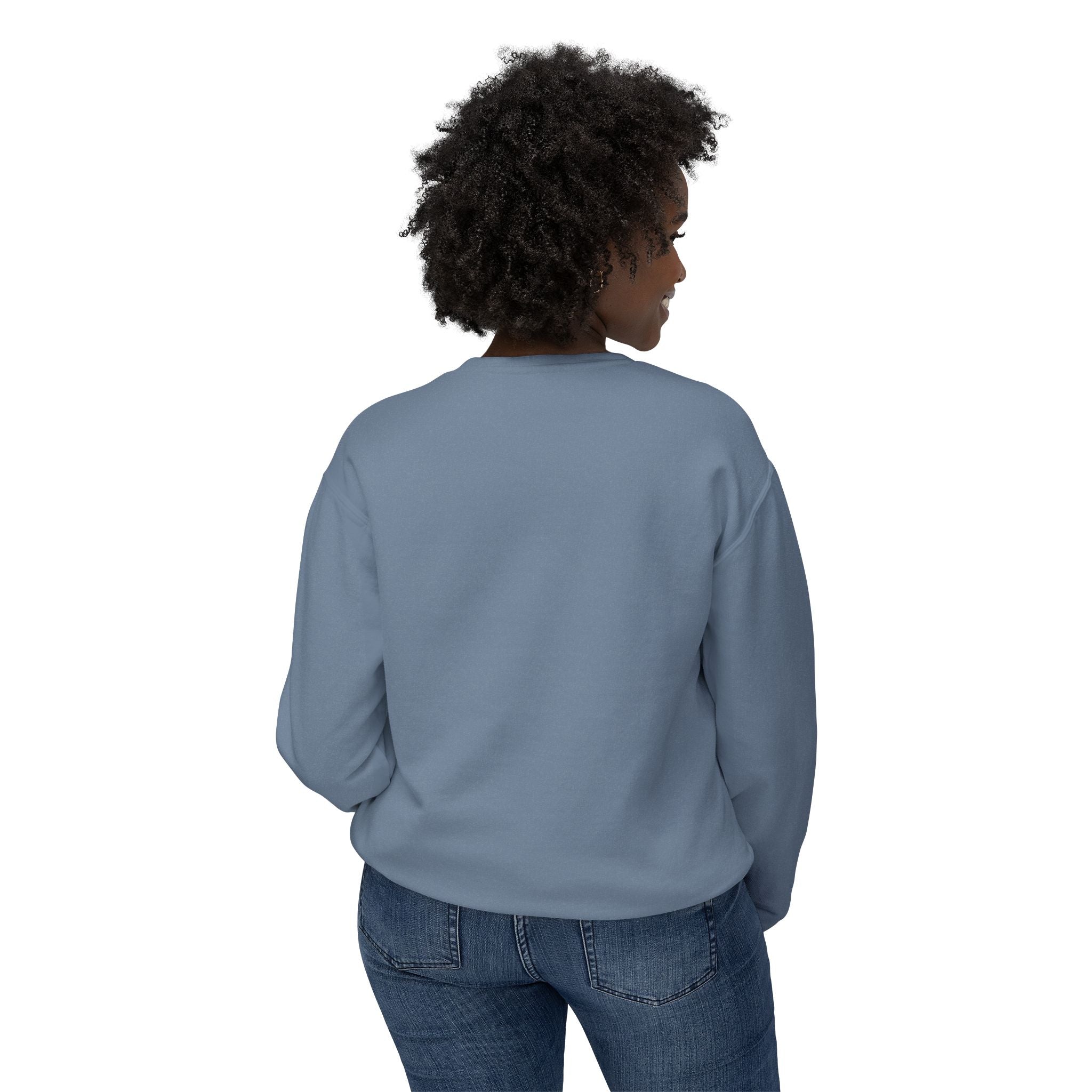 Space Kitty Unisex Lightweight Crewneck Sweatshirt