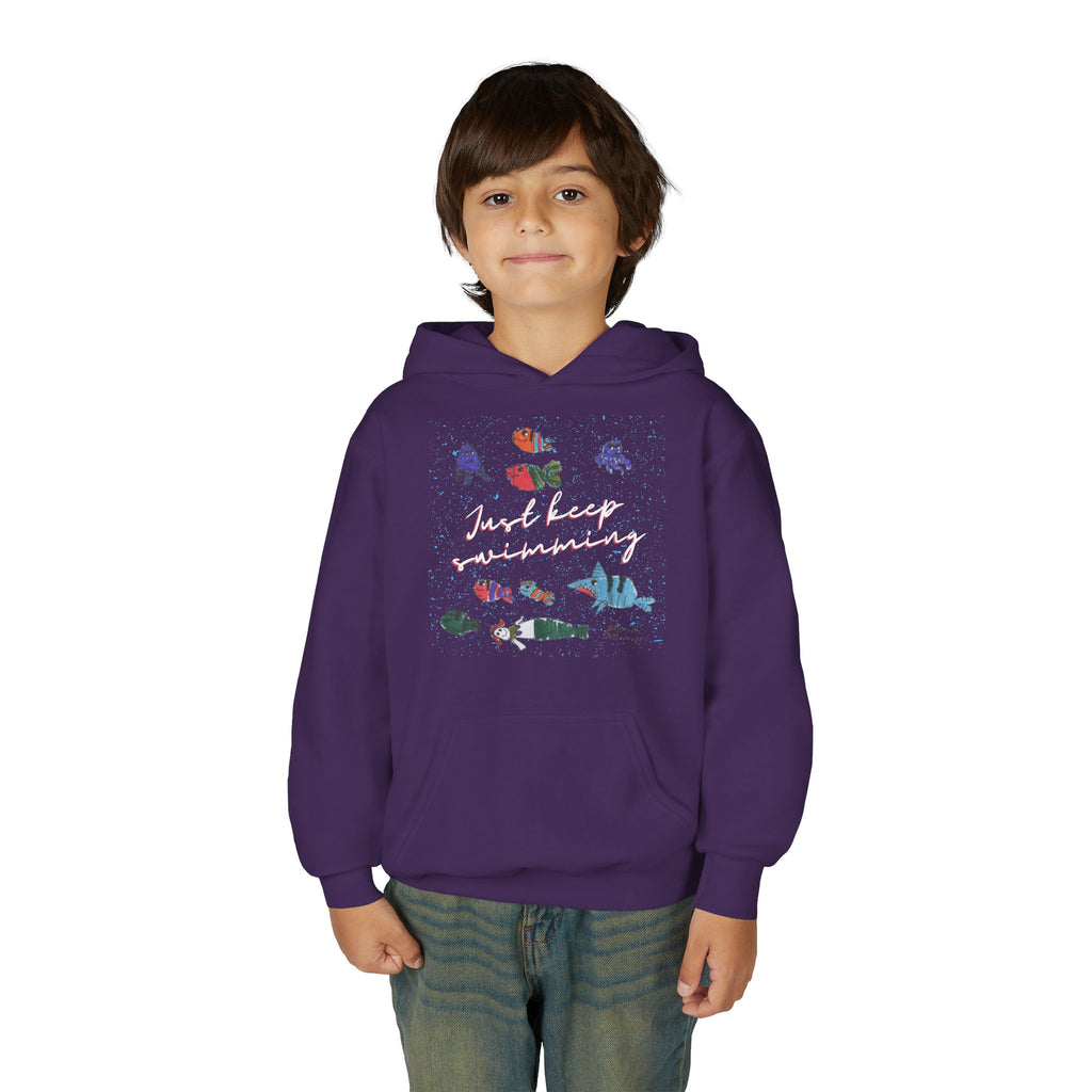 Just Keep Swimming Youth Heavy Blend Hooded Sweatshirt