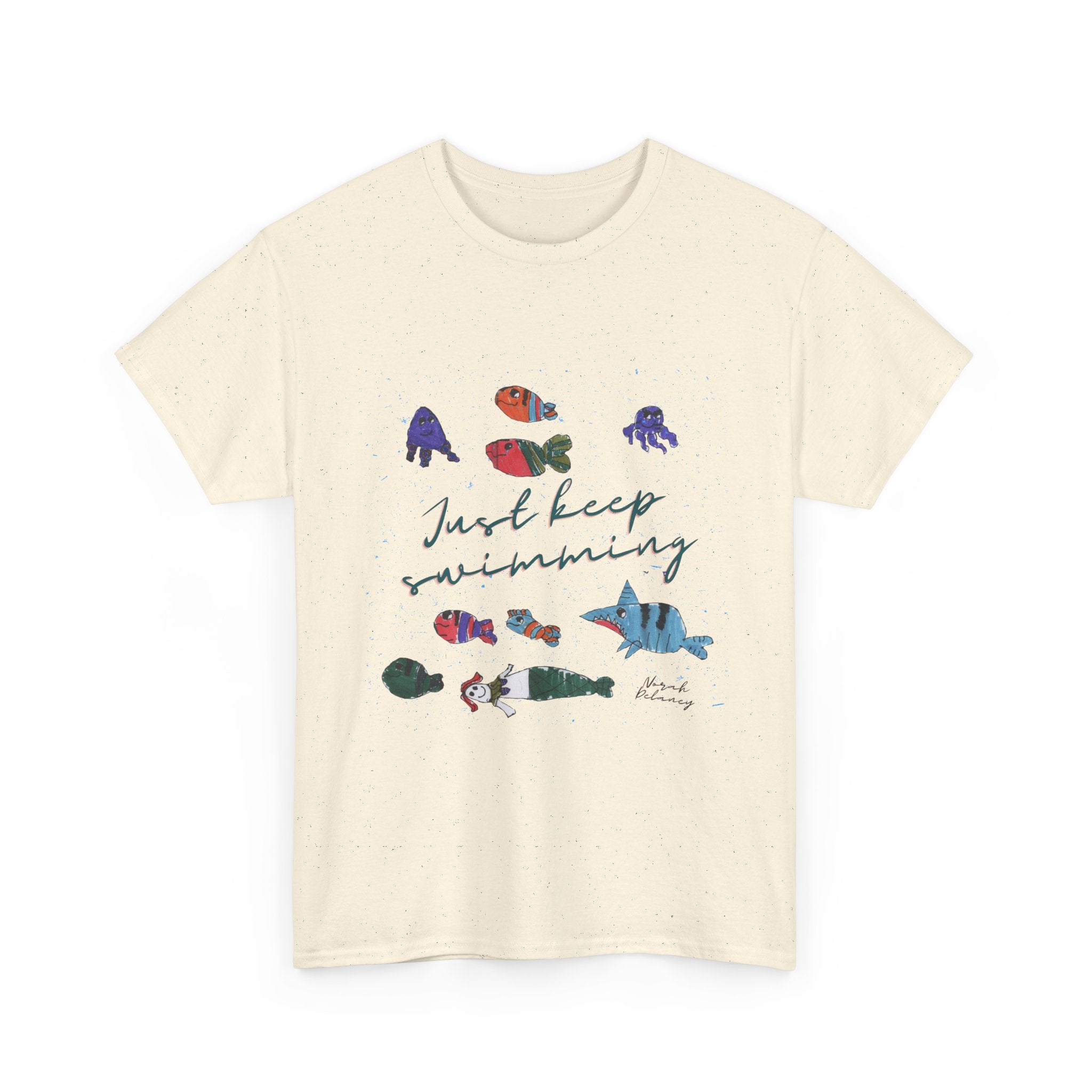 Just Keep Swimming Unisex Heavy Cotton Tee