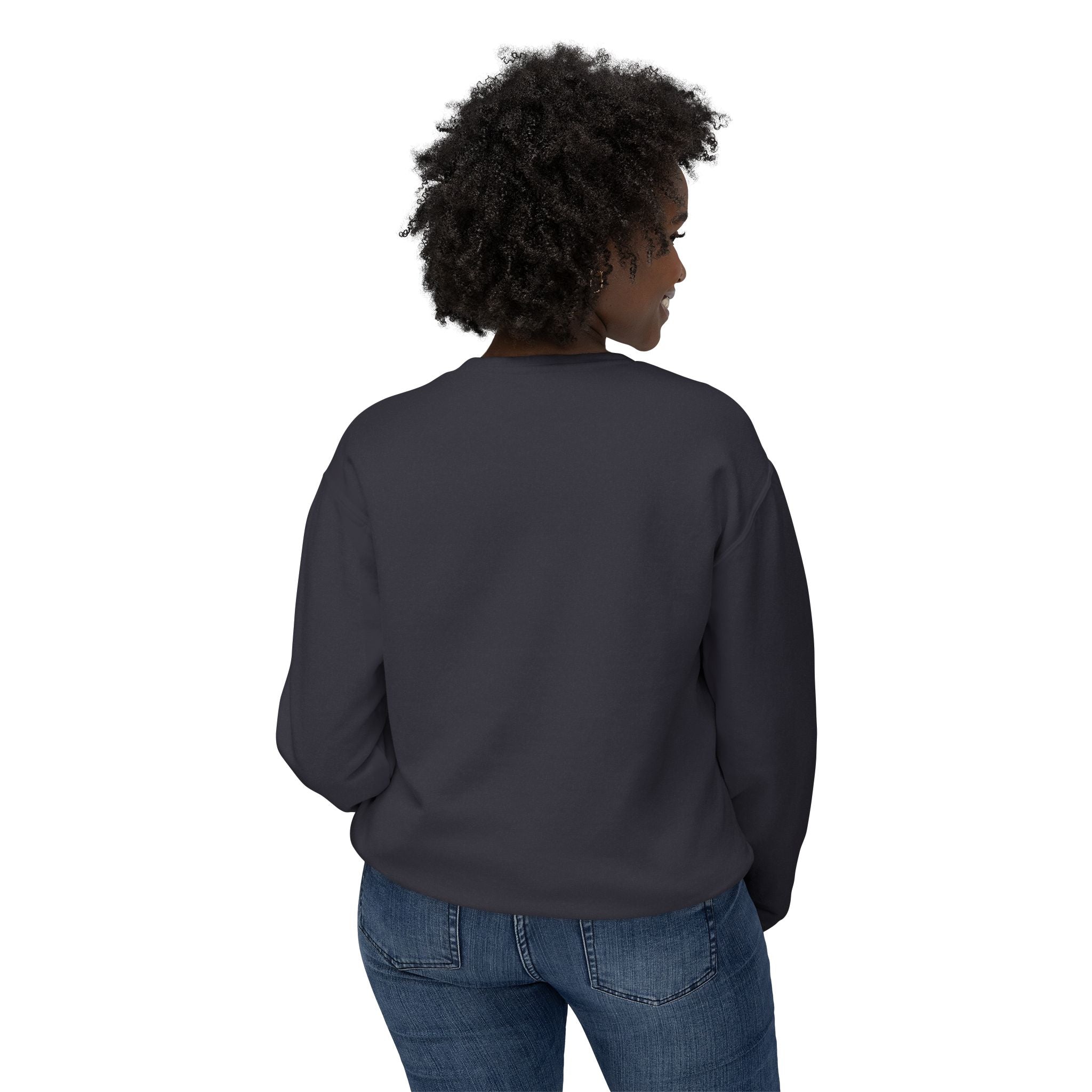 Space Kitty Unisex Lightweight Crewneck Sweatshirt