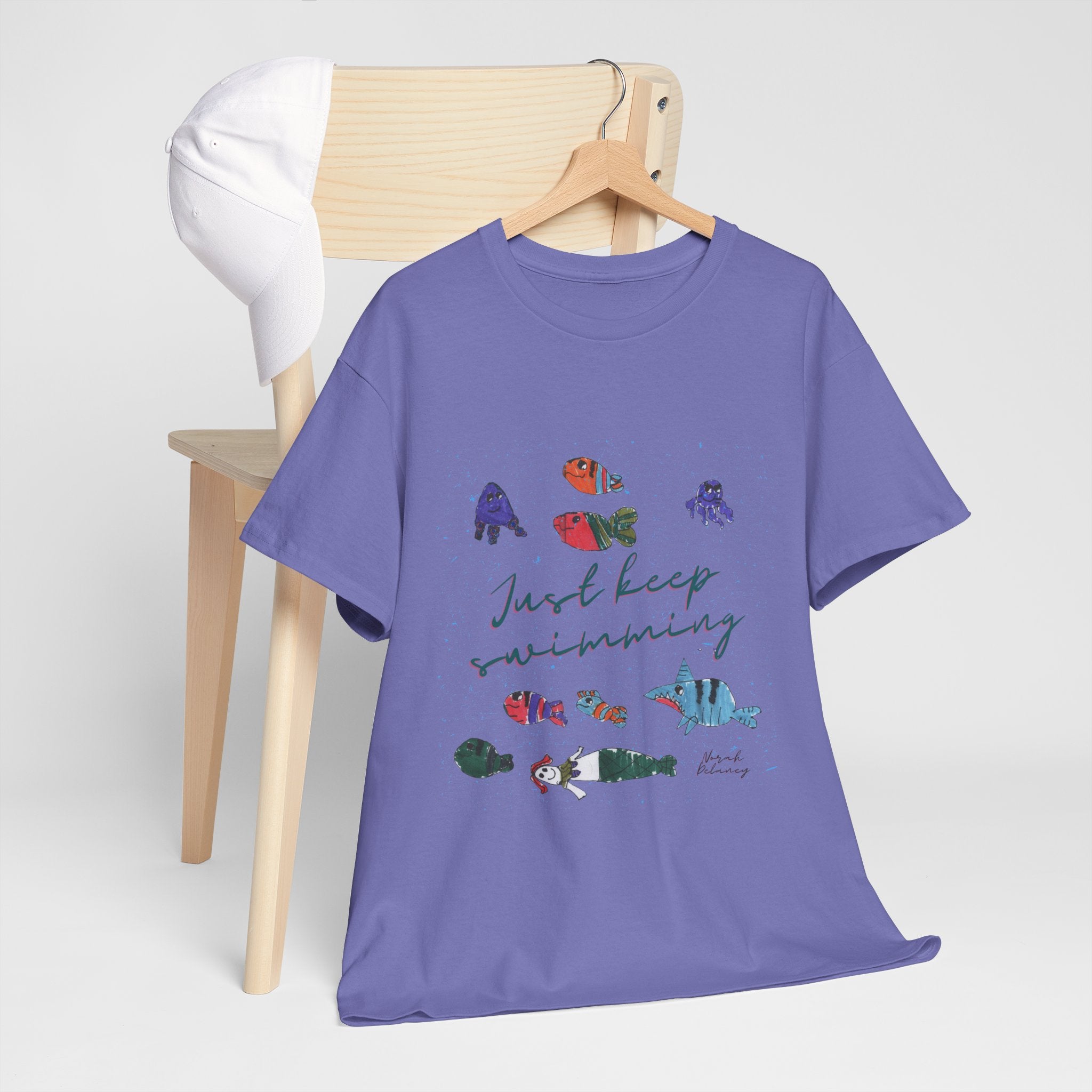 Just Keep Swimming Unisex Heavy Cotton Tee