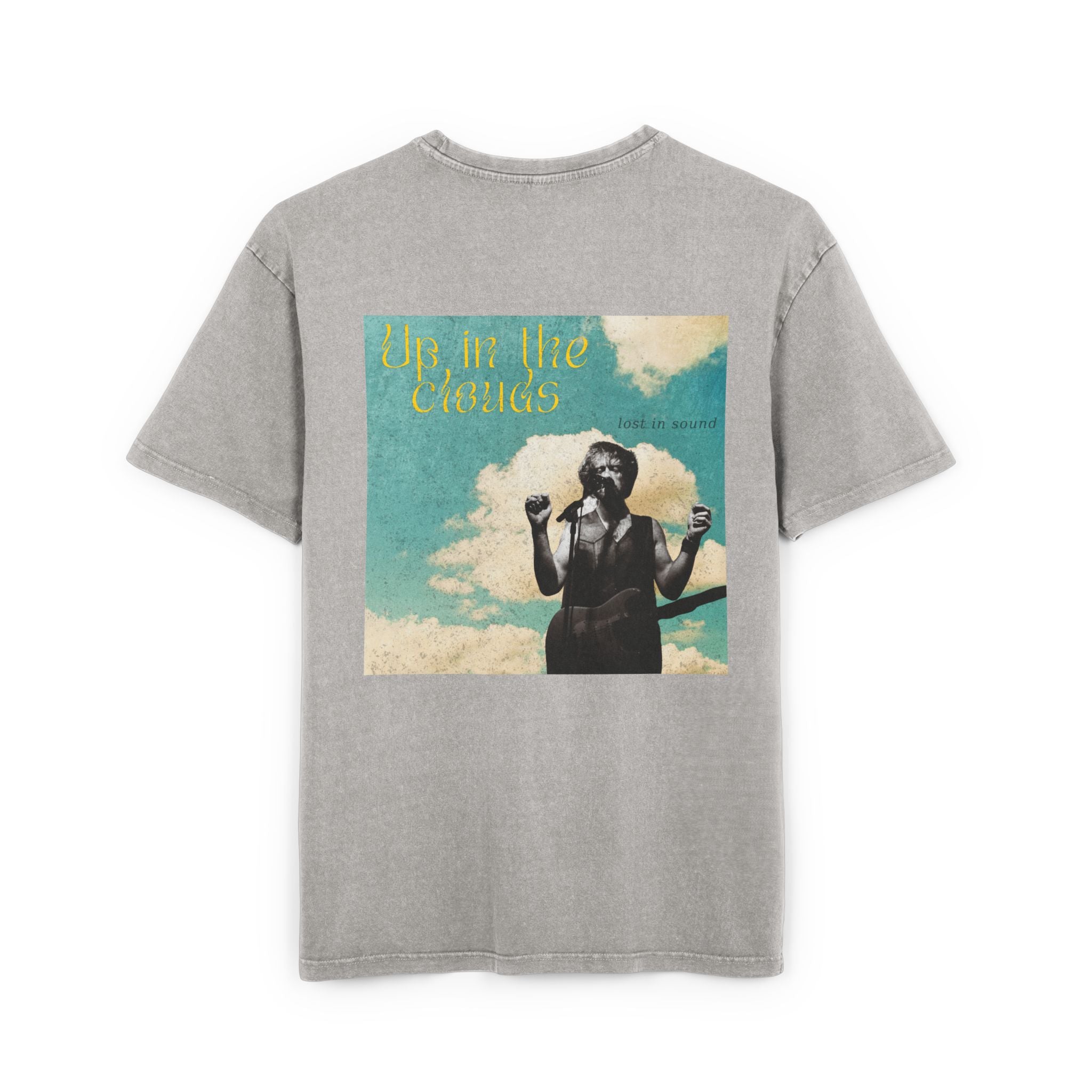 Lost in the Clouds Men's Acid Washed Heavy Oversize Tee