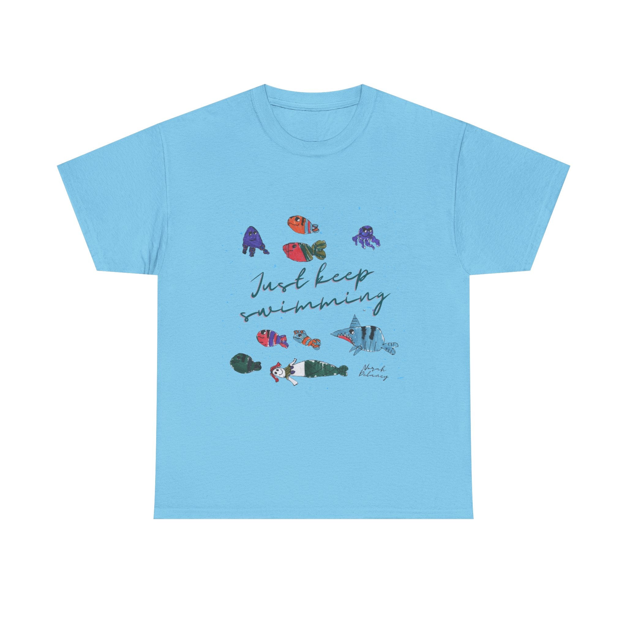 Just Keep Swimming Unisex Heavy Cotton Tee