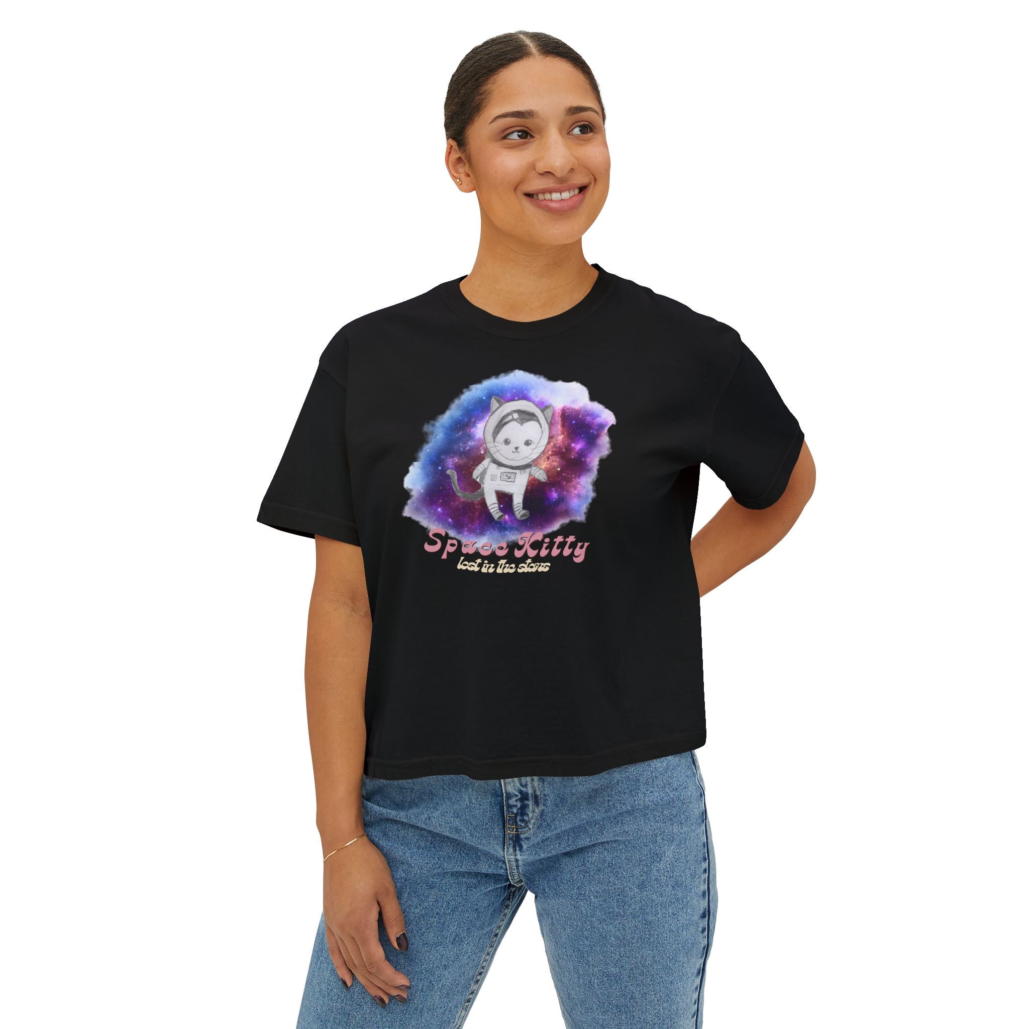 Space Kitty Women's Boxy Tee