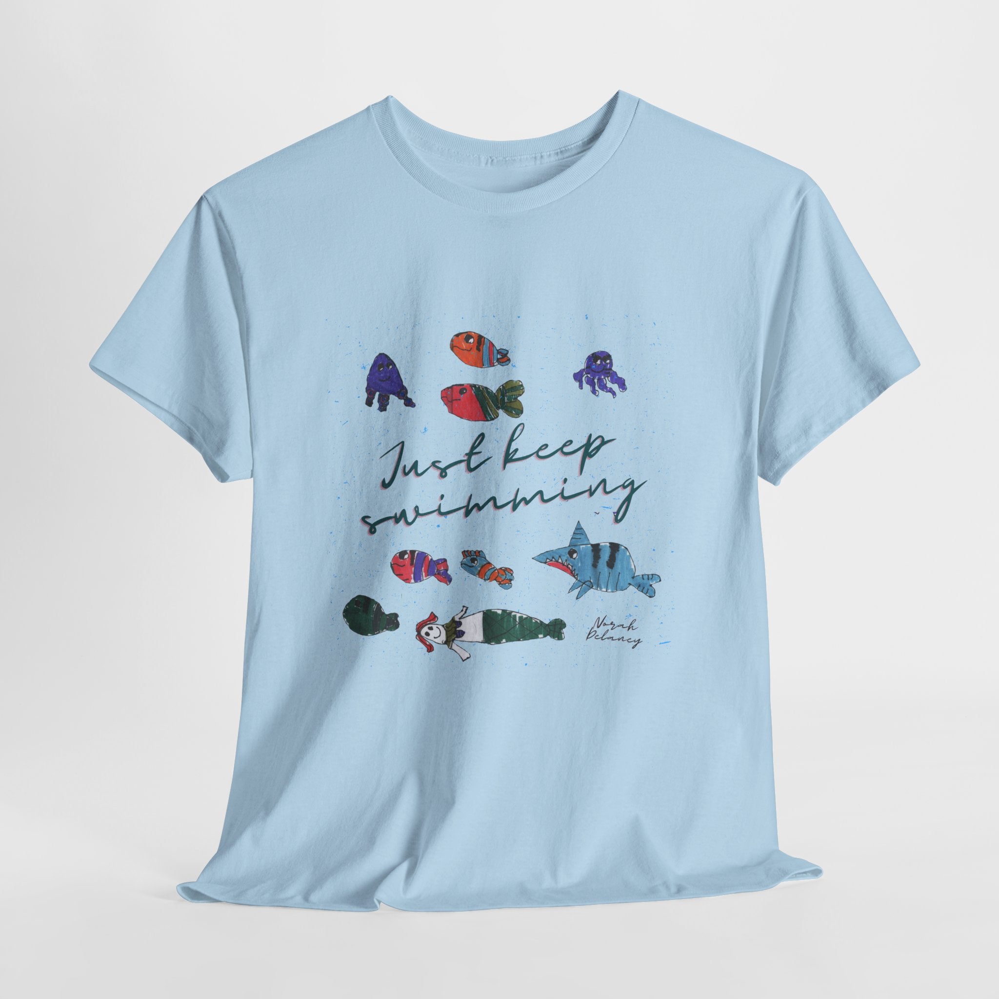 Just Keep Swimming Unisex Heavy Cotton Tee