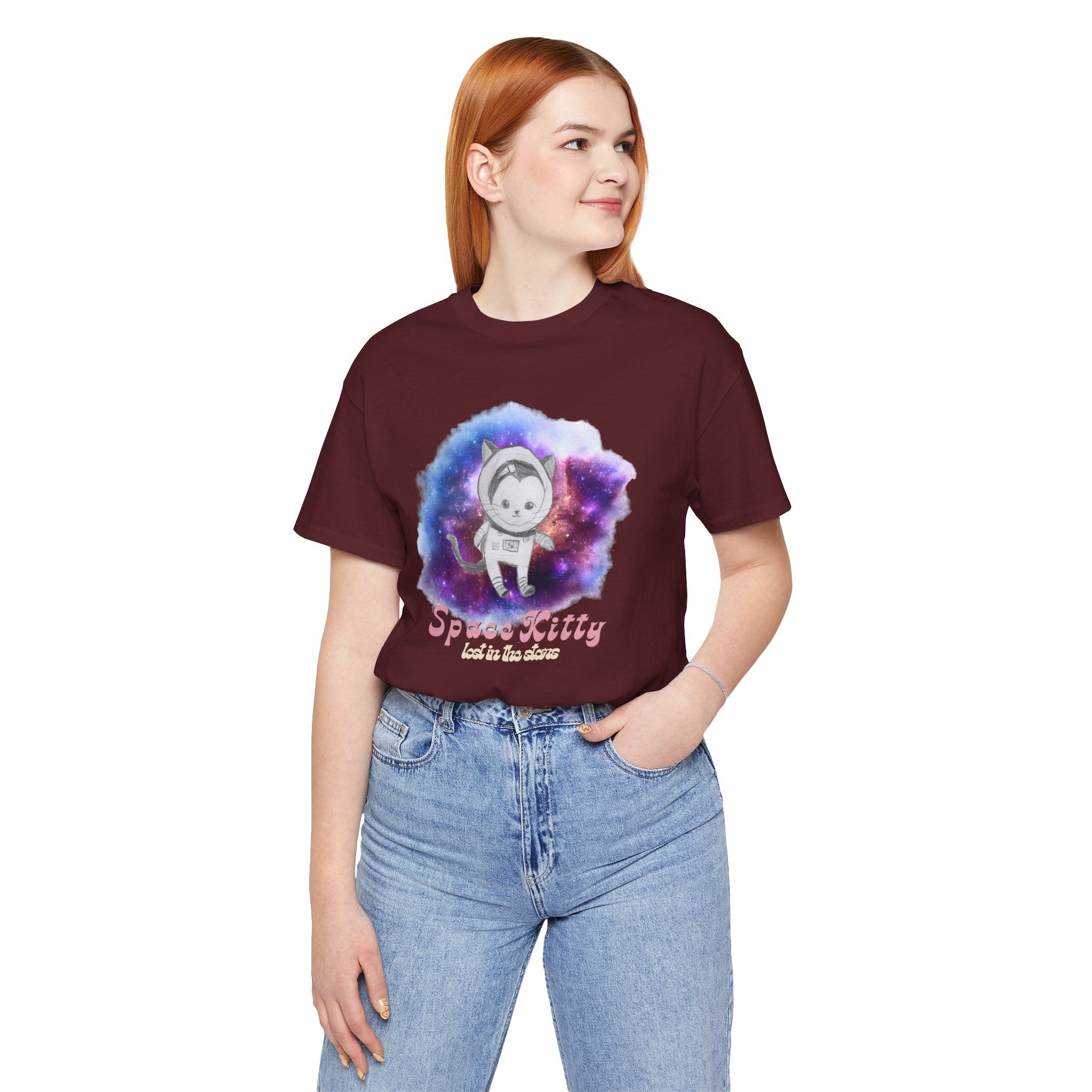 Space Kitty Unisex Jersey Short Sleeve Tee