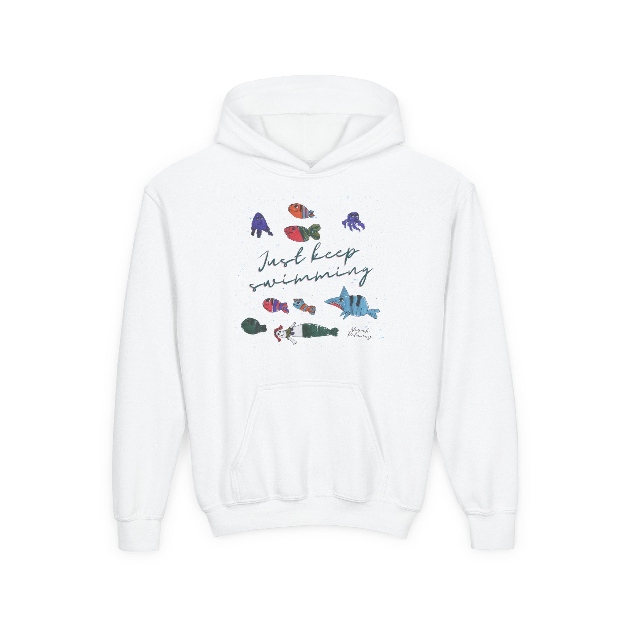 Just Keep Swimming Youth Heavy Blend Hooded Sweatshirt