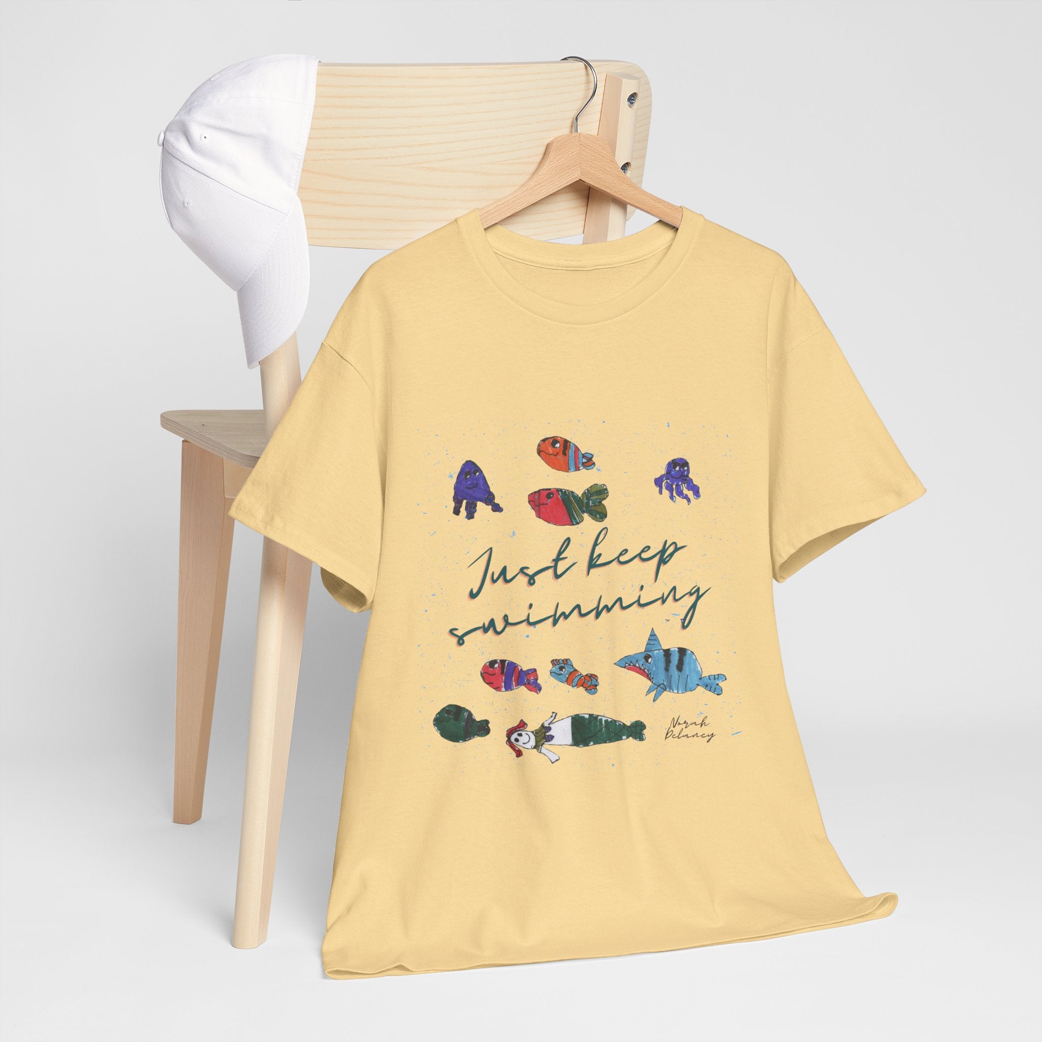 Just Keep Swimming Unisex Heavy Cotton Tee