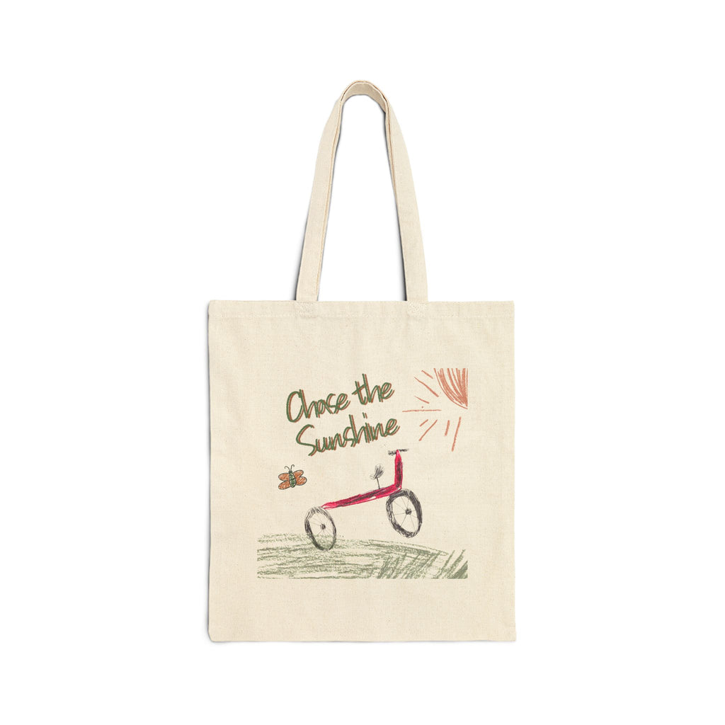 Chase the Sunshine Cotton Canvas Tote Bag