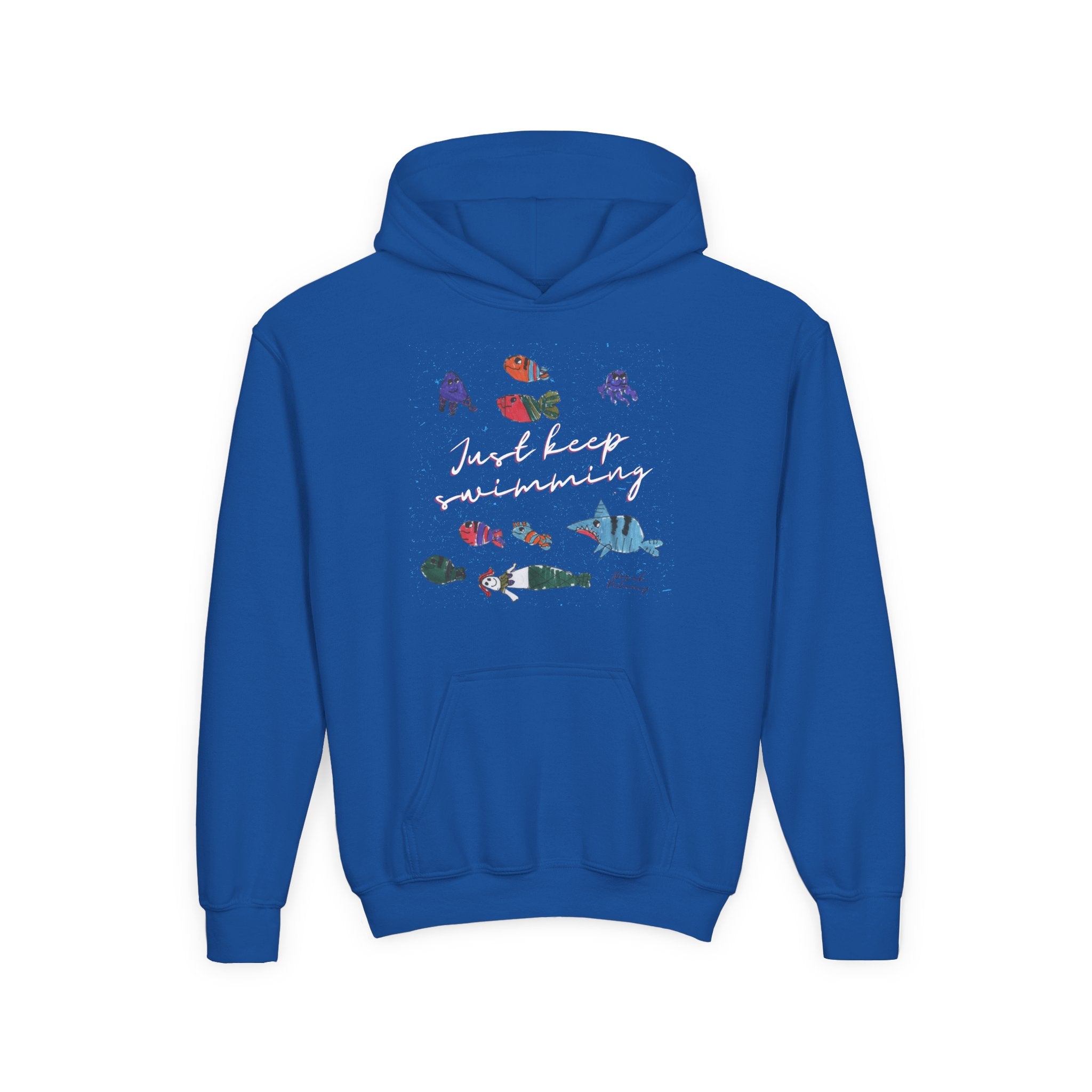 Just Keep Swimming Youth Heavy Blend Hooded Sweatshirt